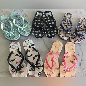 5 Pair Kate Spade New York Flip Flops